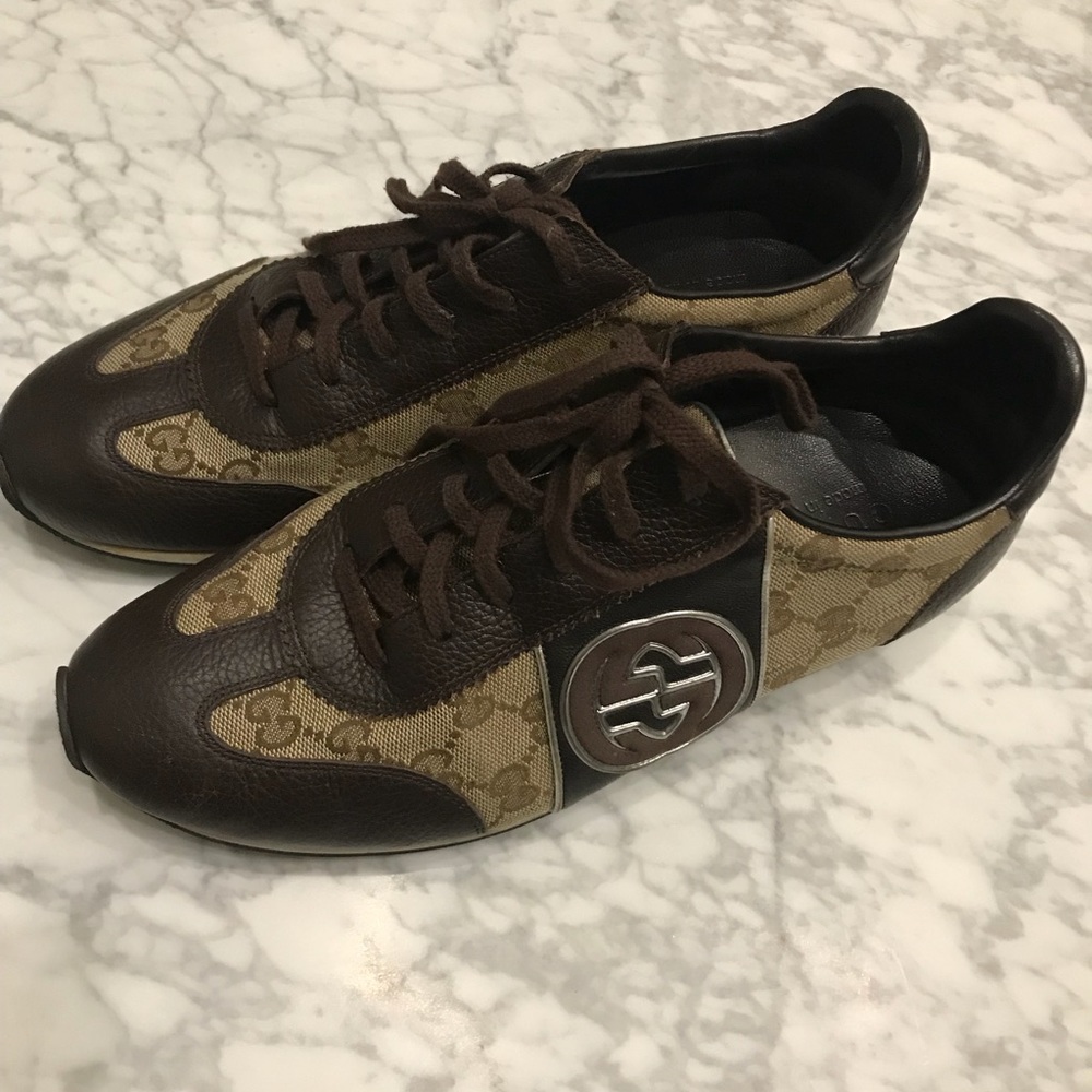 Mens Gucci Softy Tek Shoes - Authentic Sz 8